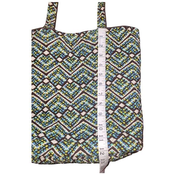 Vera Bradley "Rain Forest" Tote Blue Green Brown Pattern - Picture 5 of 12